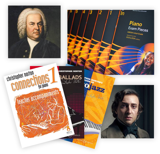 Montage of repertoire and music resources